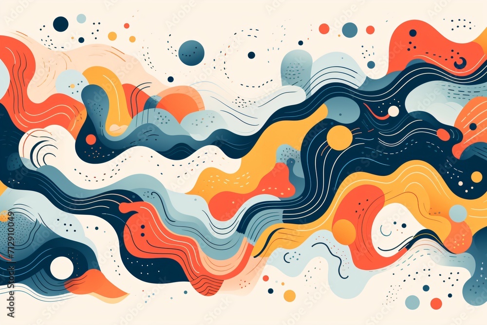 Colorful doodle pattern banner design Colorful doodle pattern banner design