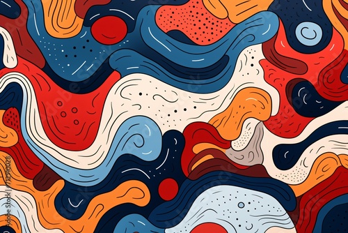 Colorful doodle pattern banner design