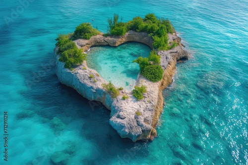 A heart shaped island with ...