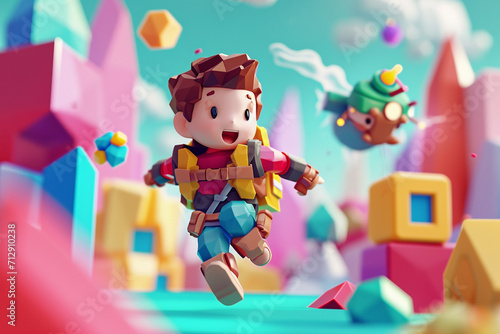 game character background 3d stylish wallpaper illustration