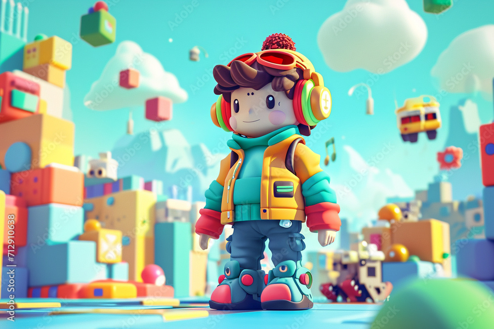 game character background 3d stylish wallpaper illustration game character background 3d stylish wallpaper illustration