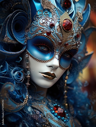 Carnival mask background - generative ai © Nia™