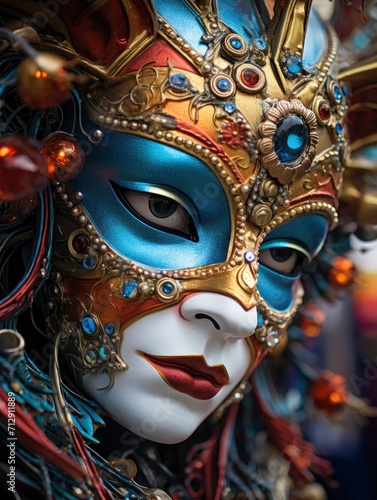 Carnival mask background - generative ai