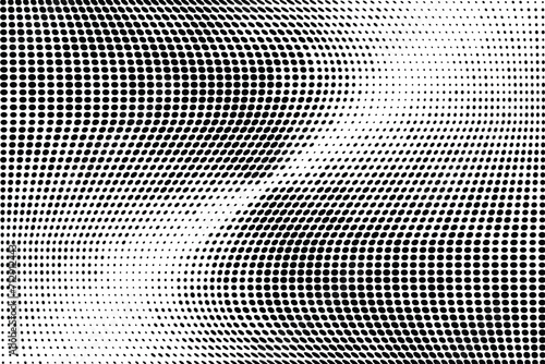 Gradient black and white halftone pattern. Vector illustration
