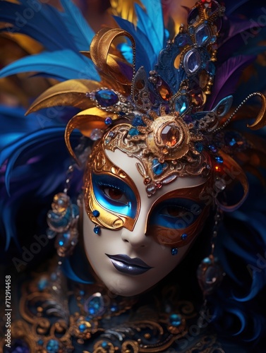 Carnival mask background - generative ai