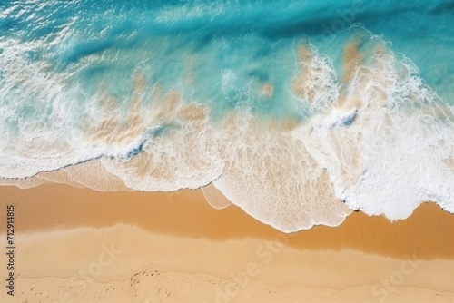Aerial view of beautiful beach landscape