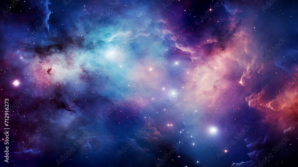 Fototapeta premium blue and purple nebula