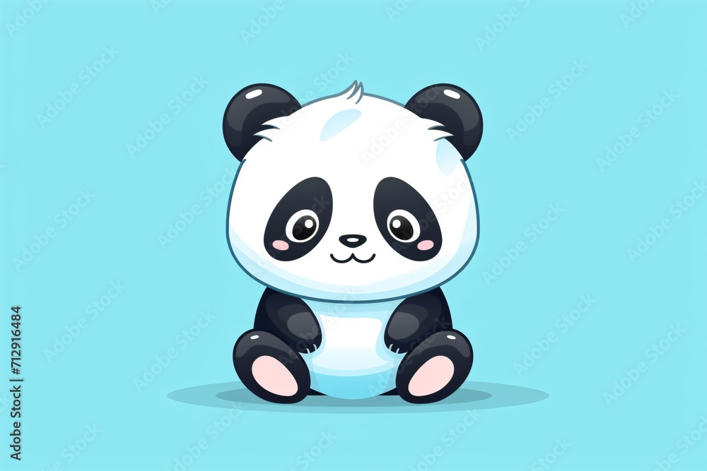 Obraz premium A cute panda graphic illustration