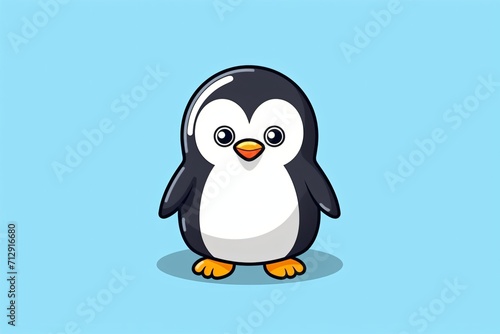 A cute penguin cartoon character illustration © Tarun