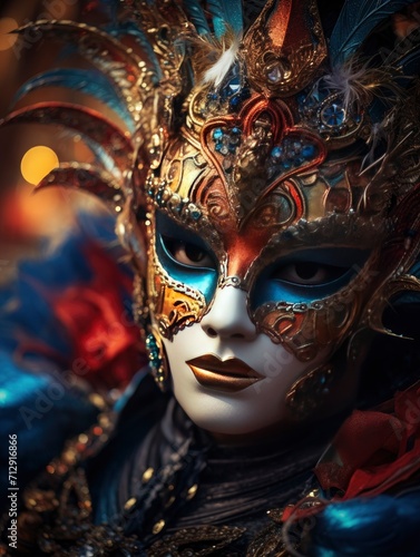 Carnival mask background - generative ai