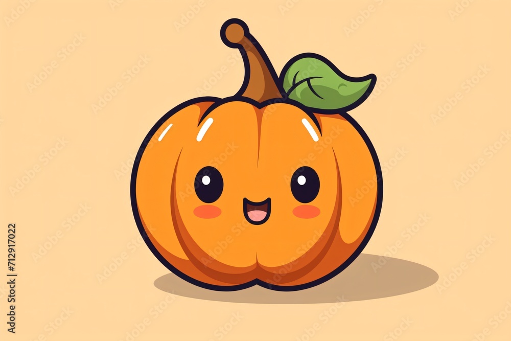 A pumpkin cartoon character illustration A pumpkin cartoon character illustration