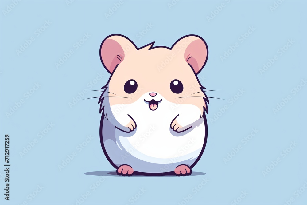 Obraz premium A cute cartoon illustration of a rat