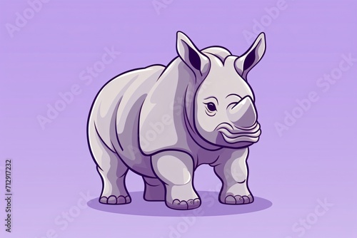 A graphic illustration of a rhinoceros