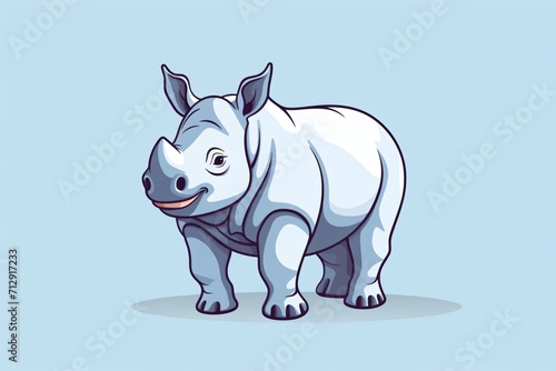 A graphic illustration of a rhinoceros