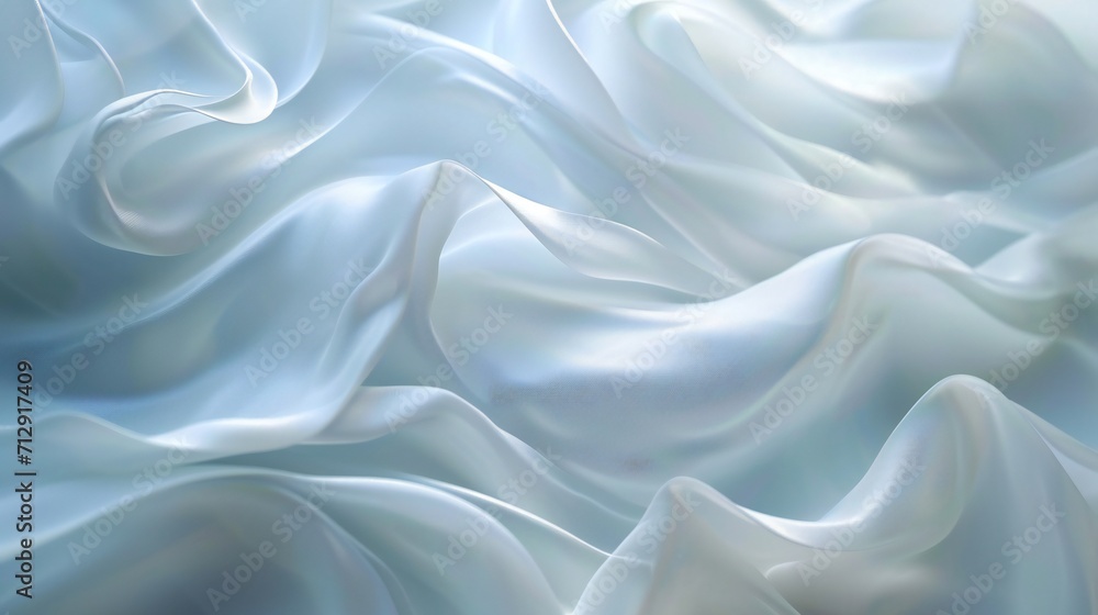 Fototapeta premium Frozen wavy elegance: a close-up of a silky leaf in the heart of winter.