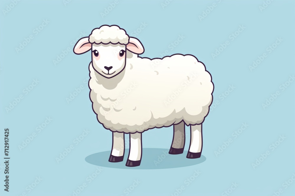 A cute sheep cartoon character A cute sheep cartoon character