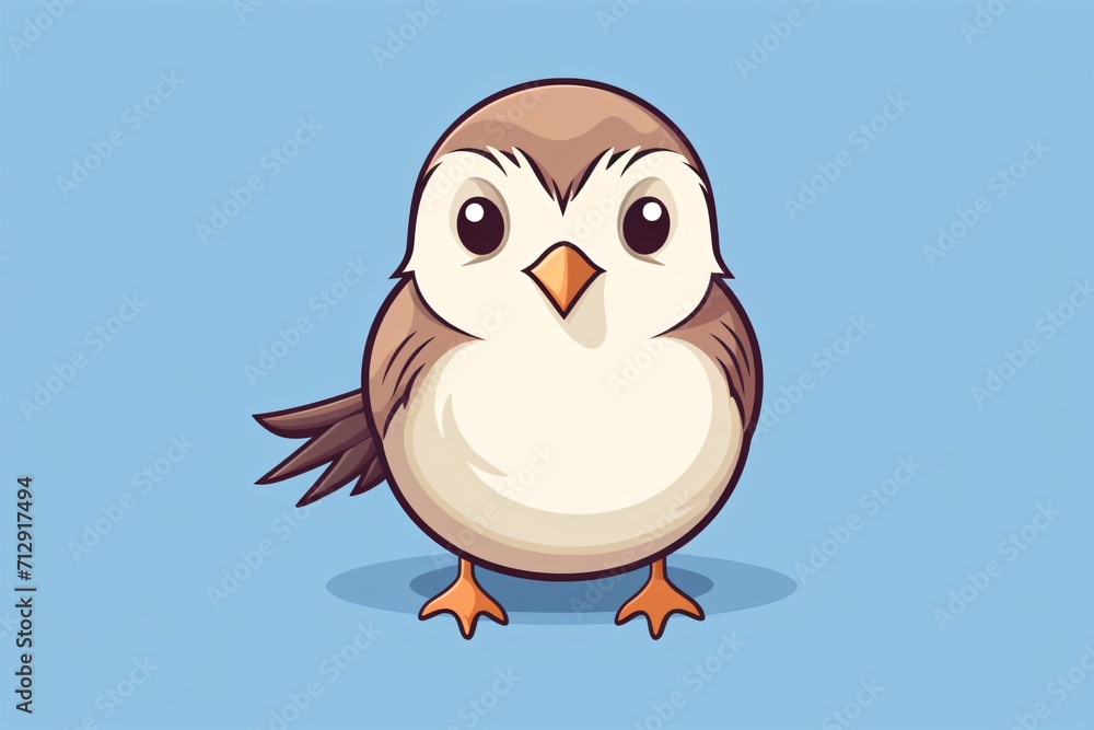 A cute bird or sparrow graphic illustration A cute bird or sparrow graphic illustration