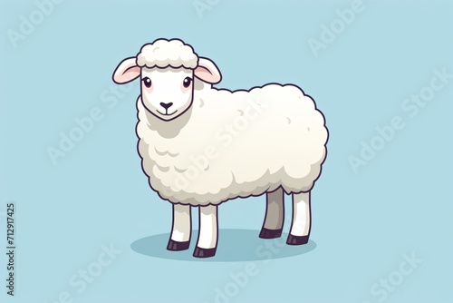 A cute sheep cartoon character