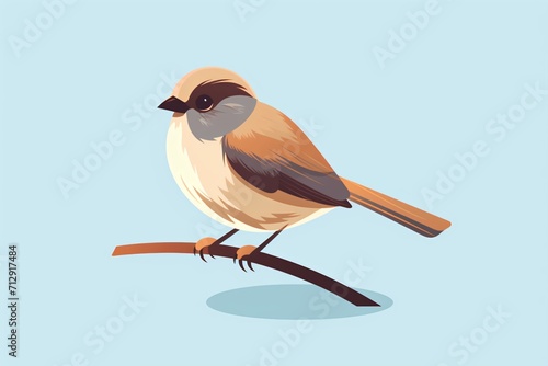 A cute bird or sparrow graphic illustration © Tarun