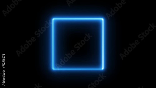  glowing square frame animation photo