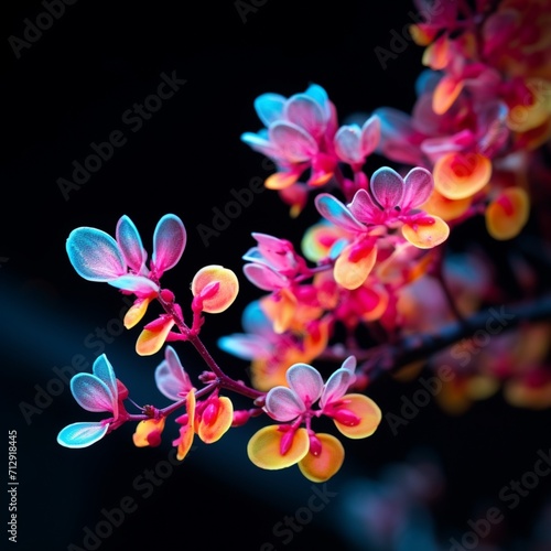 Barberry Flower neon Color AI Generated pictures