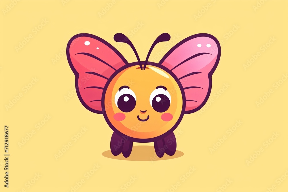 Cartoon illustration of a butterfly Cartoon illustration of a butterfly