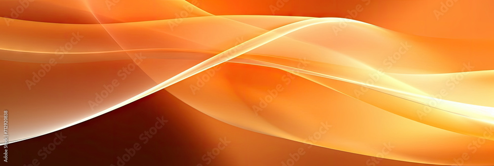 Fototapeta premium 3d abstract orange wave background, banner