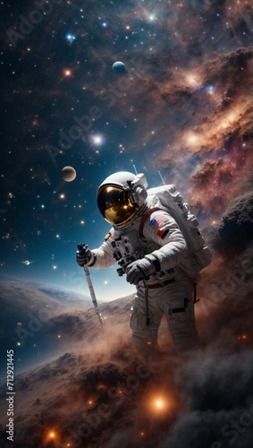 AI generates an astronaut in space © Fay Graphic