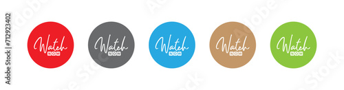 watch now button on white background