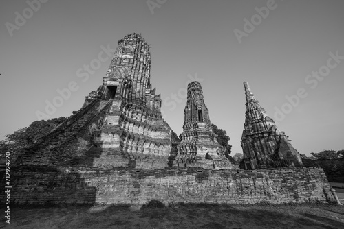 Wat Chaiwatthanaram Ayutthaya Province, Thailand, built in the reign of King Prasat Thong in 1630, taken on 14 January 2024. photo