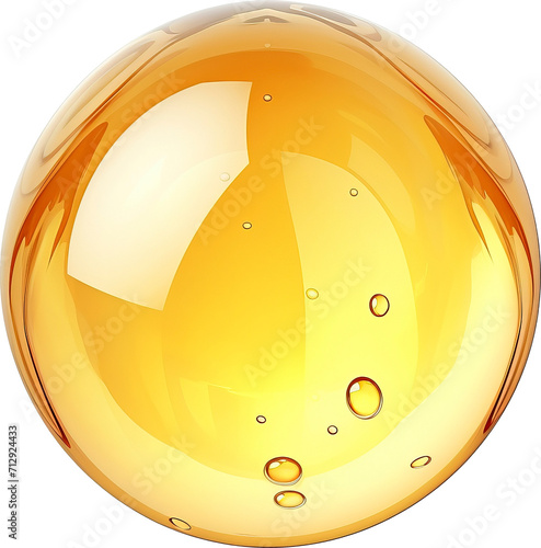 Drops of cooking oil isolated on transparent background. PNG
