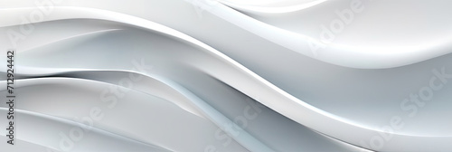 3d abstract white flow, white wave wallpaper background