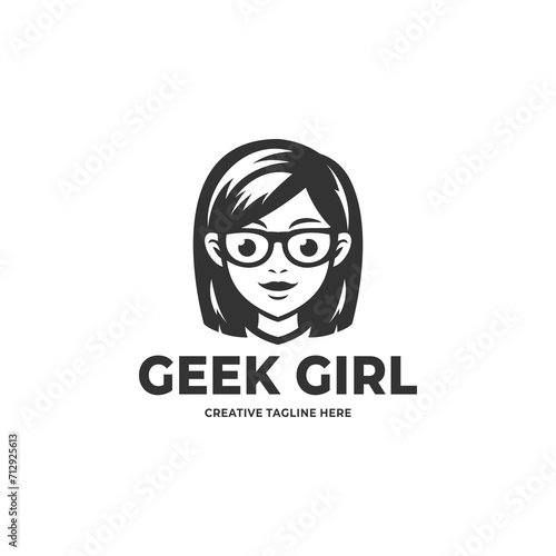 The logo features a sleek and modern design, symbolize the world of technology, innovation, and geek culture, seamlessly blended with a touch of feminine flair.