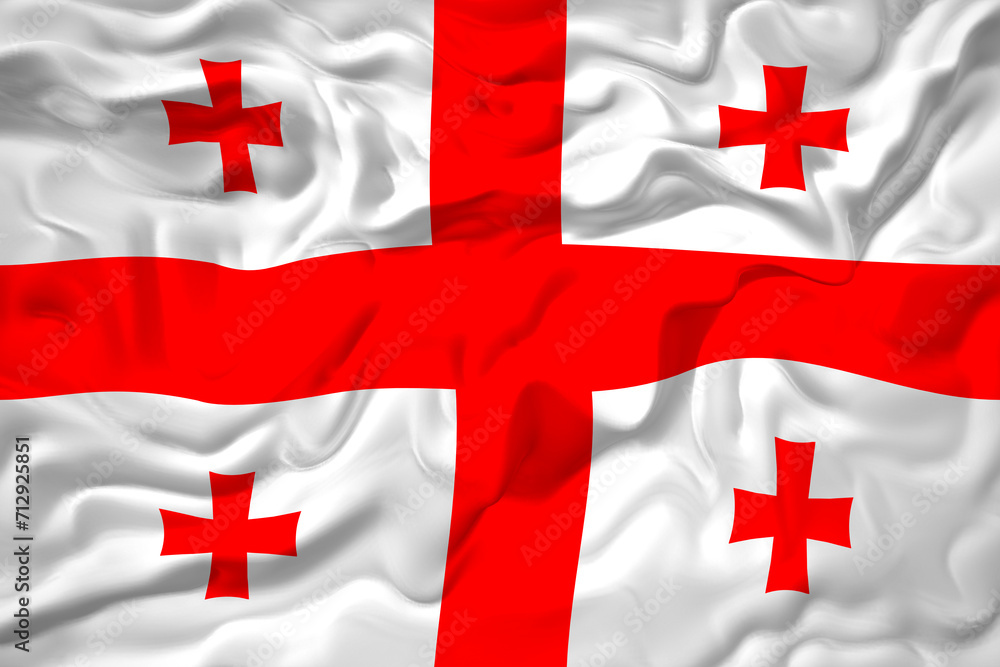 National flag of Georgia. Background for editors and designers. National holiday National flag of Georgia. Background for editors and designers. National holiday