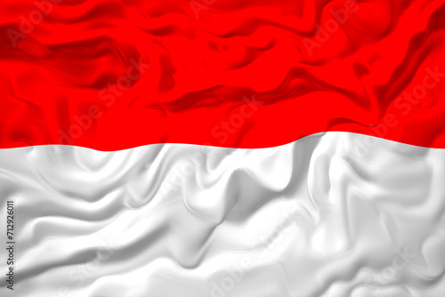 National flag of Indonesia. Background with flag of Indonesia