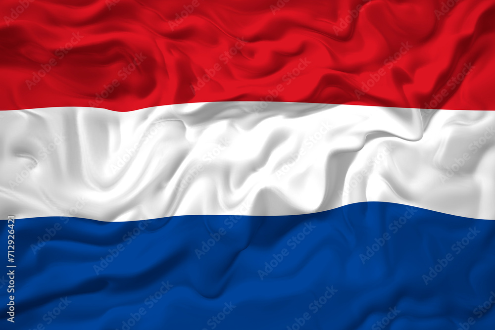 National flag of Netherlands. Background  with flag  of Netherlands.