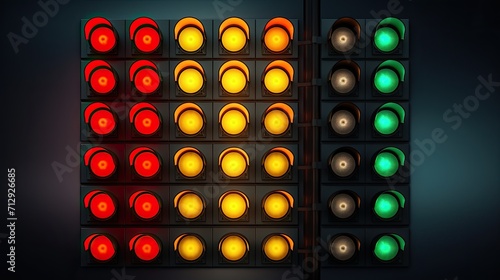 Smart traffic signal prioritization solid color background © Niki