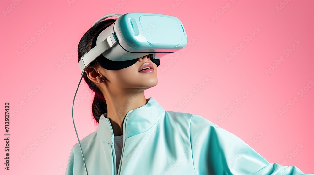 Virtual reality distraction during procedures solid color background Virtual reality distraction during procedures solid color background