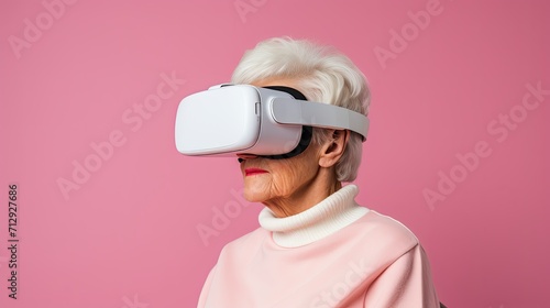 Virtual reality for pain management in palliative care solid color background