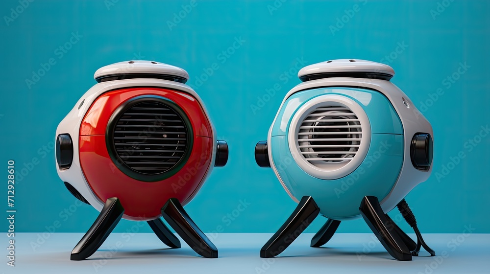 Voice controlled robotic pool heaters for temperature control solid color background Voice controlled robotic pool heaters for temperature control solid color background