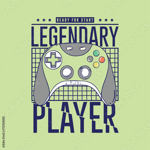 print design with gamepad drawing for kids fashion