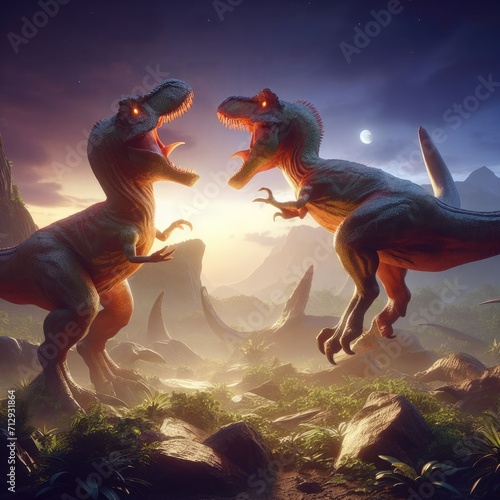 Dinosaur in the fight