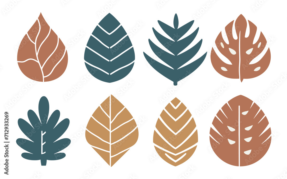 Abstract leaves vector clipart. Spring illustration. Abstract leaves vector clipart. Spring illustration.