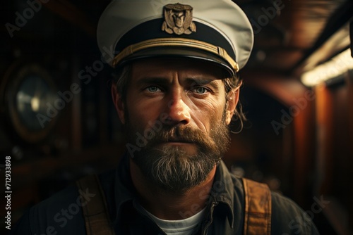 Photo Realistic of a Sailor in Nautical Attire and a Sailor's Cap, Generative AI