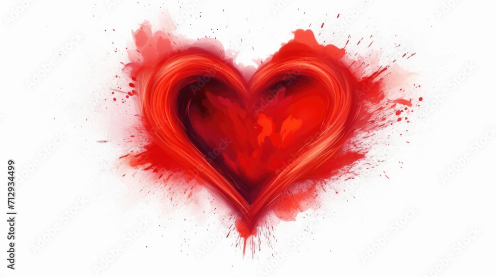 Splattered Red Heart