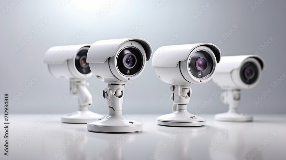 security camera on white background security camera on white background