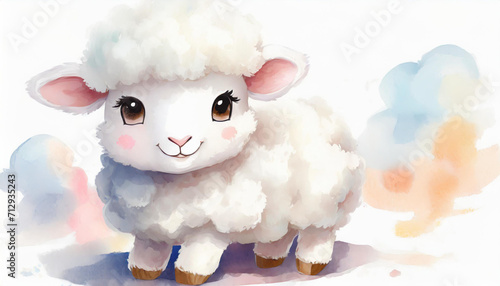 可愛い羊のイメージ,Generative AI AI画像