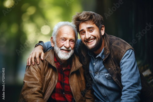 Two Men Sitting Together