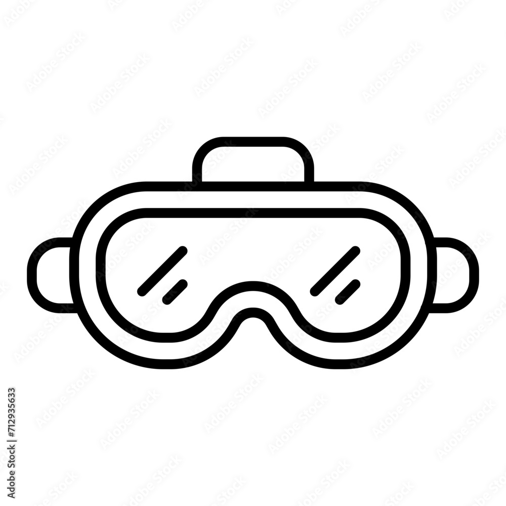 Obraz premium Goggles line icon
