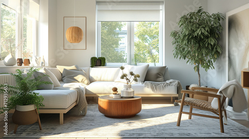  Interior design of modern scandinavian apartment © midart